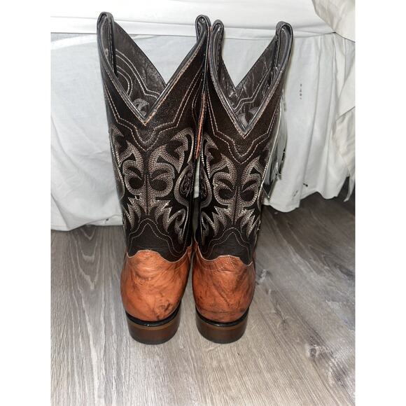 RARE EL General Black & Brown Leather Western Boots Made in Mexico Men's 9 - Picture 5 of 10